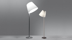 Lampadaire Melampo gris, Adrien Gardre 2000, Artemide