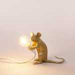 Lampe The Mouse assise or, Seletti