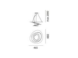 Suspension Pirce Micro blanche LED, Artemide