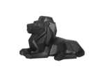 Statue origami Lion noir mat, Present Time