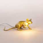 La lampe The Mouse couchée or, Seletti