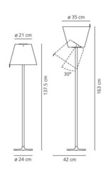 Lampadaire Melampo Bronze, Artemide