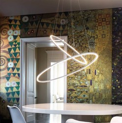 Suspension Ellisse pendant double blanc, Nemo Lighting