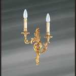 Applique bronze 2 lumières Louis XV, Lucien Gau