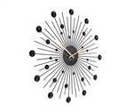 Horloge murale Sunburst crystal large noir, Present Time- Karlsson