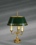 Lampe bouillotte 16223/VT bronze abat jour métal vert, Lucien Gau