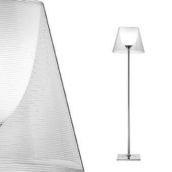 Lampadaire Ktribe F2 diffuseur transparent, Flos