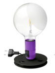 Lampe Lampadina violet, Flos