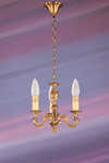 Lustre bronze 3 lumires Louis XV, Lucien Gau