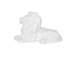 Statue origami Lion blanc mat, Present Time